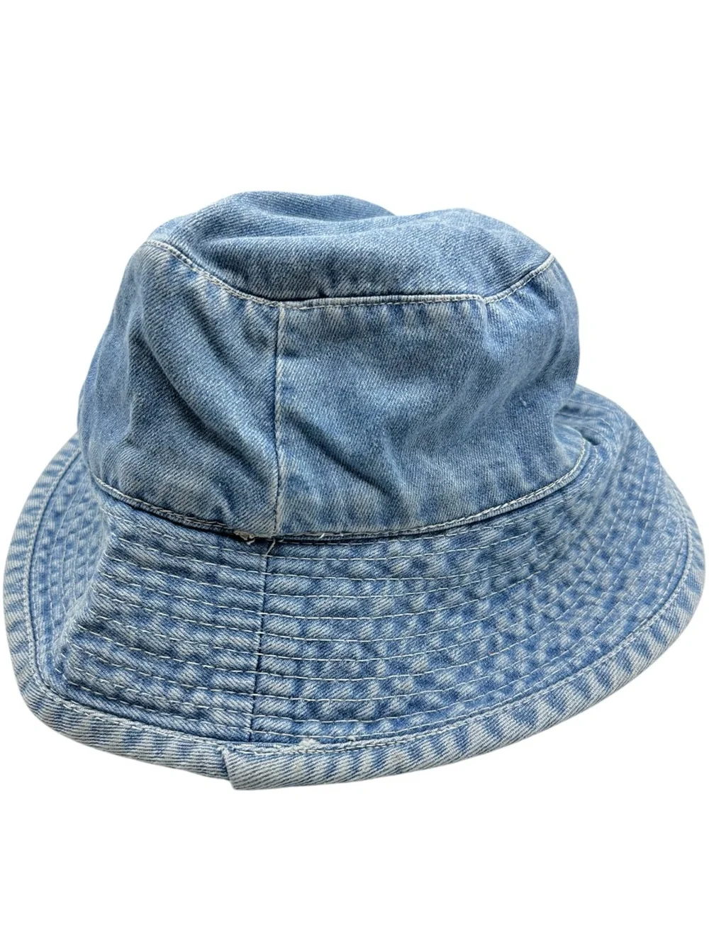 Betmar 90’s Y2K Retro Light Wash Denim Oversized Cotton Bucket Sun Hat - Picture 3 of 10